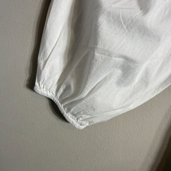 Faherty Enna Button Up Blouse Top Womens XXS White Boho Flowy Organic Cotton NWT - Picture 11 of 16